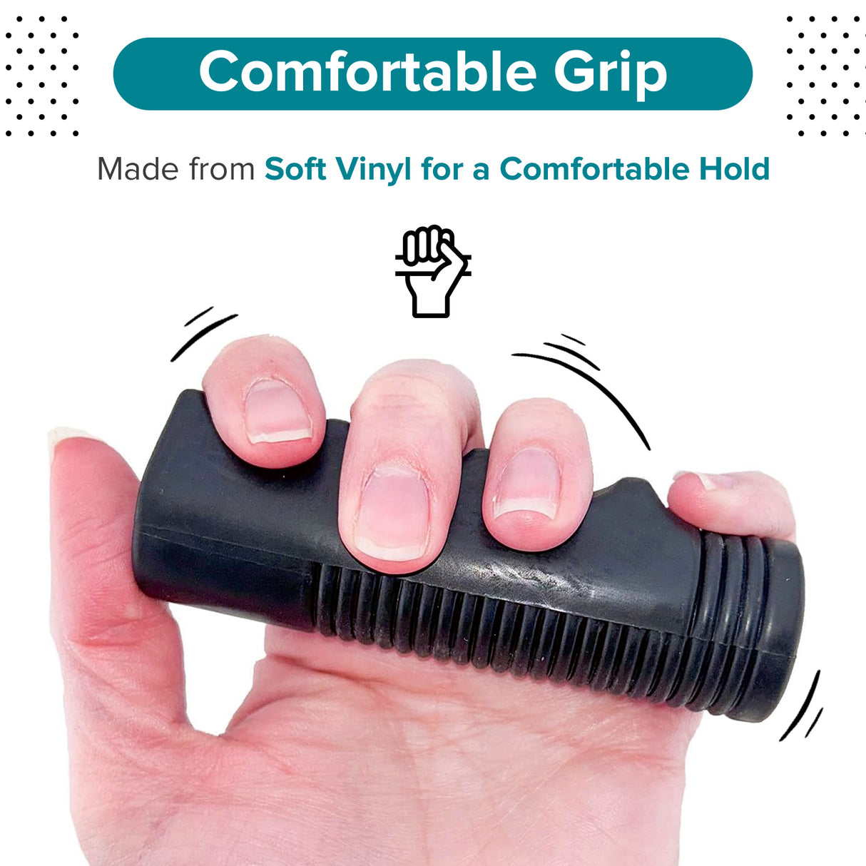 M100 Black Vinyl Handle Grip Set for Wheelchairs (Set of 2)