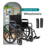 M100 Black Vinyl Handle Grip Set for Wheelchairs (Set of 2)