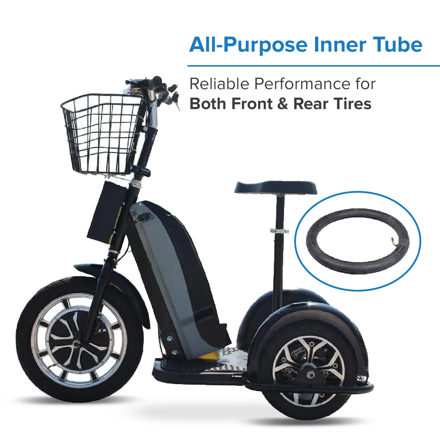 16x2.15/2.50 Inner Tube with Angled Valve Stem