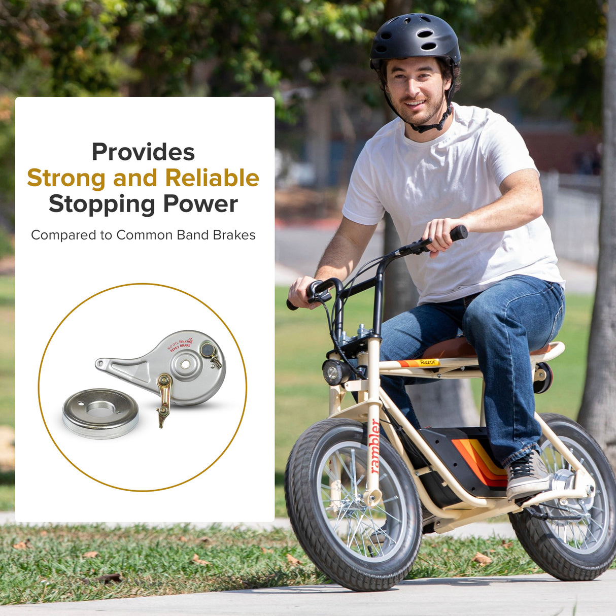 90 mm Drum Brake for the Razor Rambler 16 Electric Mini Bike