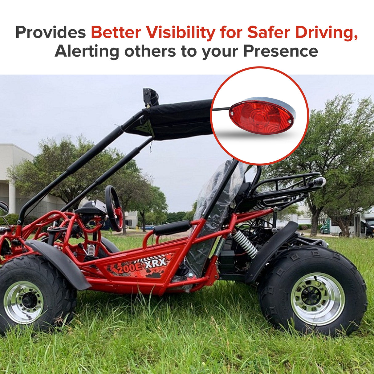 Rear Brake Light for 150cc - 250cc Go-Karts & Dune Buggies