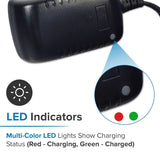 12 Volt 1.2 Amp 2.1mm ID Coaxial Battery Charger for the Kidzone 12V Ride-On Electric Tractor w/ Trailer