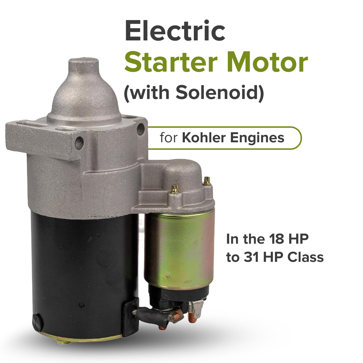 Electric Starter Motor with Solenoid for Kohler Engines 2409801, 2509808, 2509809, 2509811,6744, 2-2022-DR, & AM132702