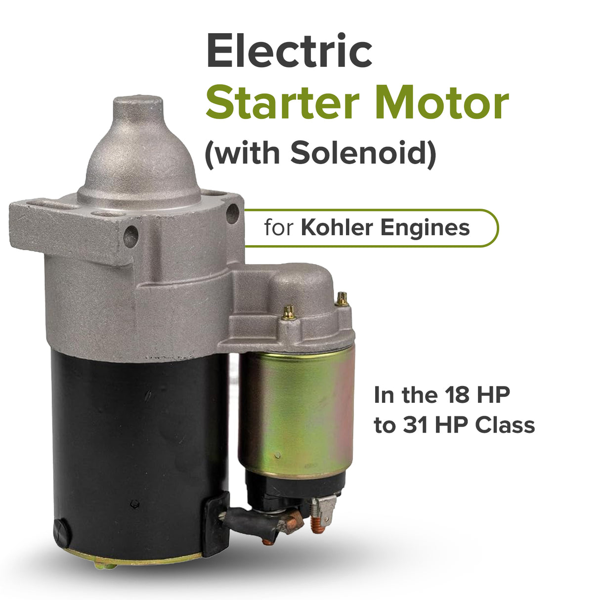 Electric Starter Motor with Solenoid for Kohler Engines 2409801, 2509808, 2509809, 2509811,6744, 2-2022-DR, & AM132702