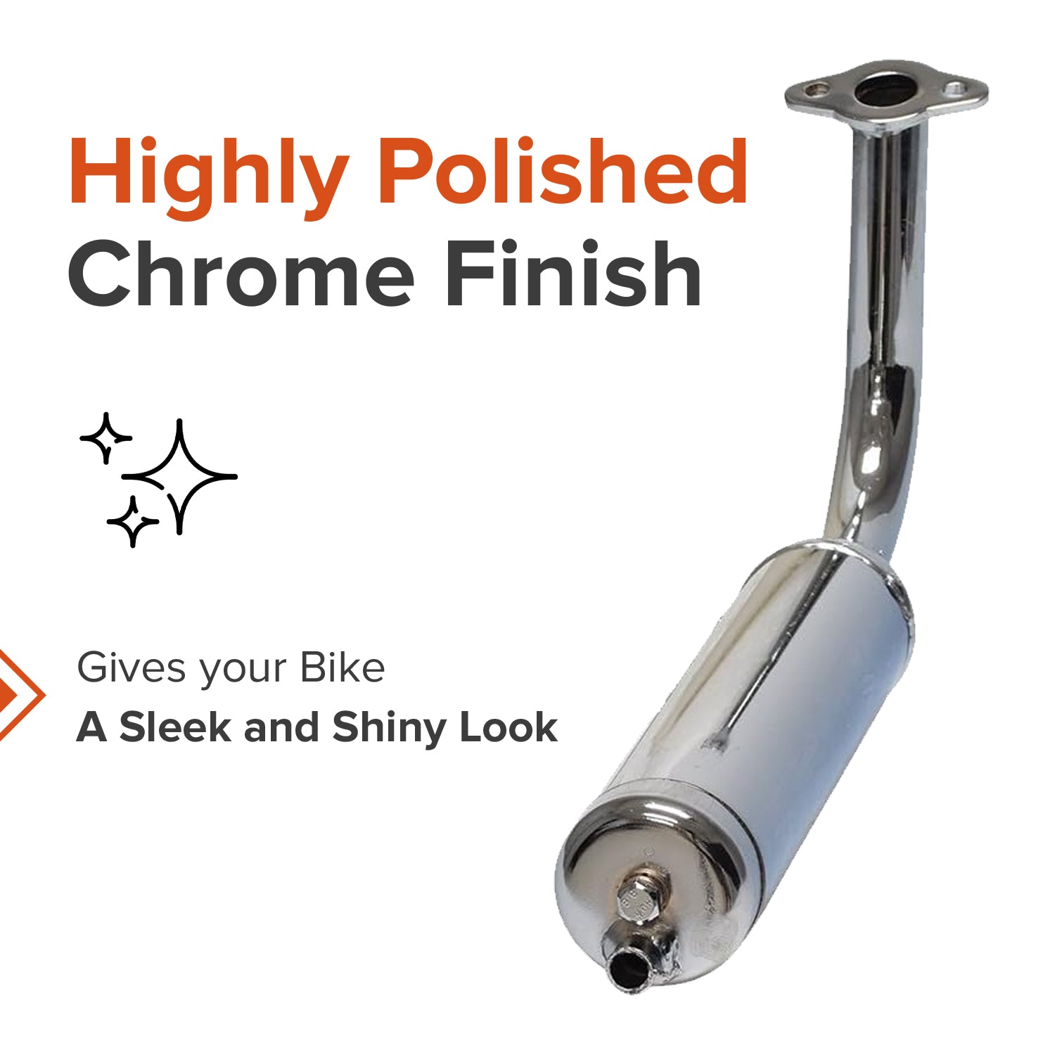 Exhaust Pipe & Muffler for 48cc - 80cc 2-Stroke Bicycle Engine Kits