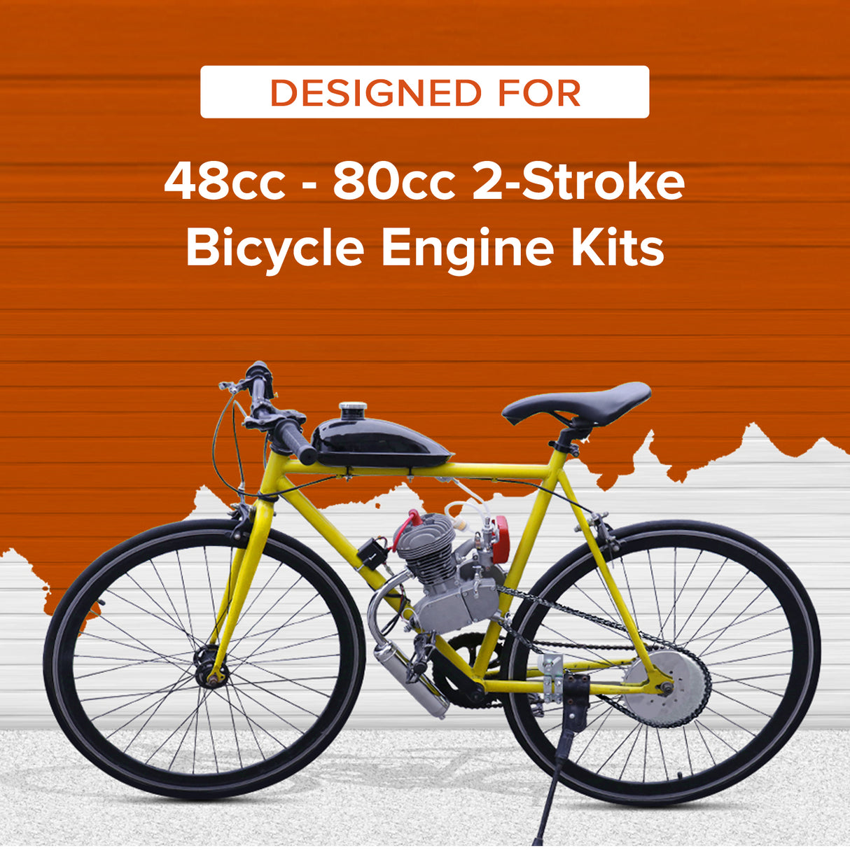 Exhaust Pipe & Muffler for 48cc - 80cc 2-Stroke Bicycle Engine Kits