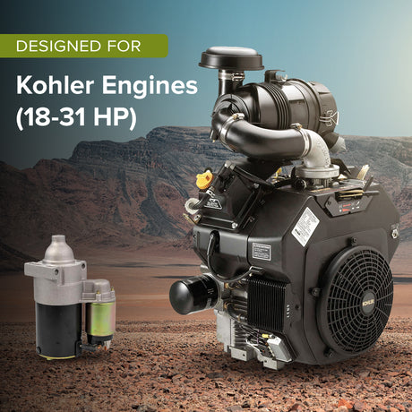 Electric Starter Motor with Solenoid for Kohler Engines 2409801, 2509808, 2509809, 2509811,6744, 2-2022-DR, & AM132702