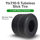11x7.10-5 Tubeless Slick Tire  for Drift Trikes & Go-Karts
