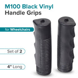 M100 Black Vinyl Handle Grip Set for Wheelchairs (Set of 2)