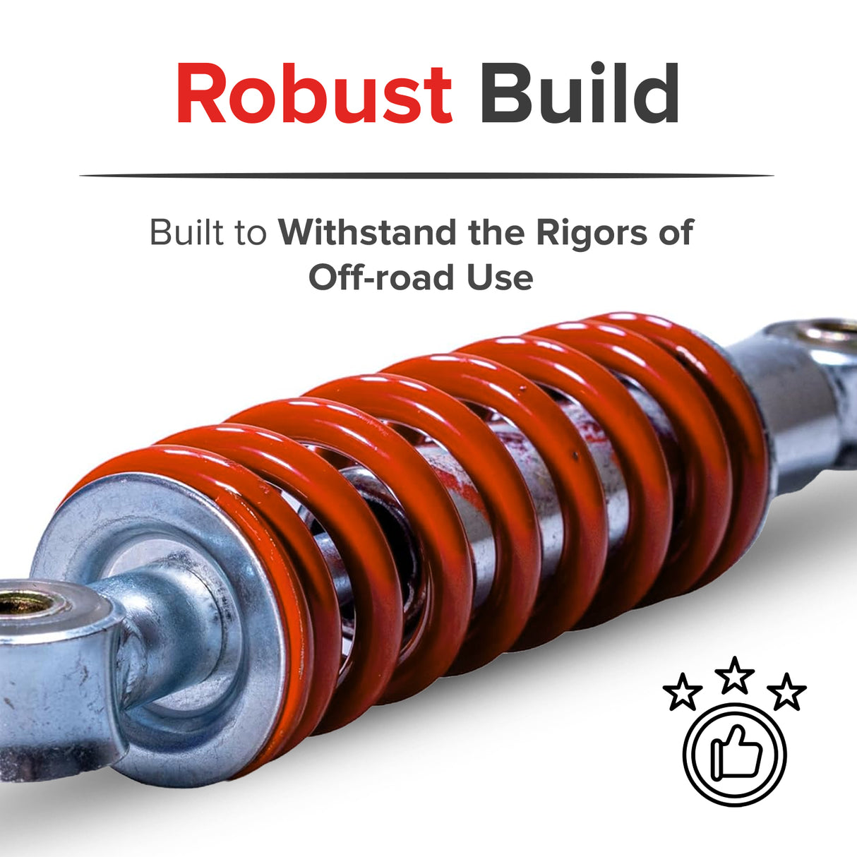 195 mm Adjustable Shocks with 8 mm Eyes for Go-Karts & Mini Bikes (Set of 2)