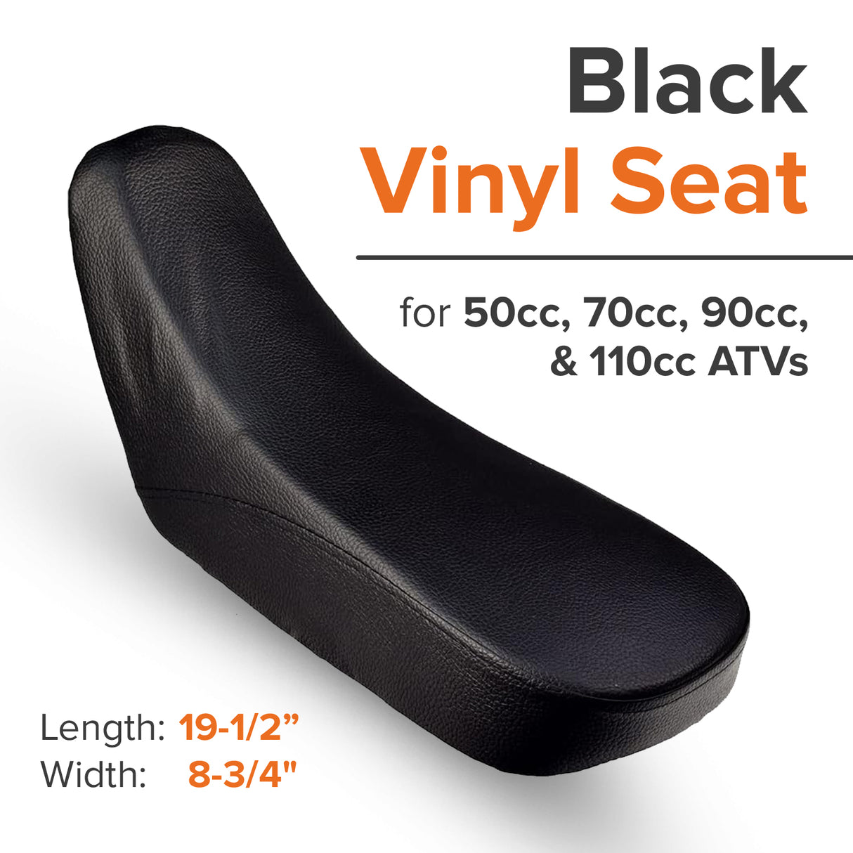 Black Vinyl Seat for TaoTao 110cc and 125cc ATVs