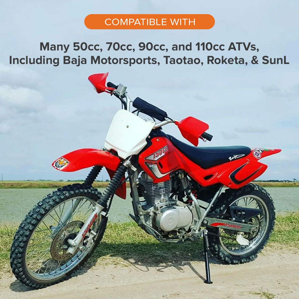 Black Vinyl Seat for 50cc, 70cc, 90cc, & 110cc ATVs from Baja Motorsports, Roketa, SunL, & Taotao