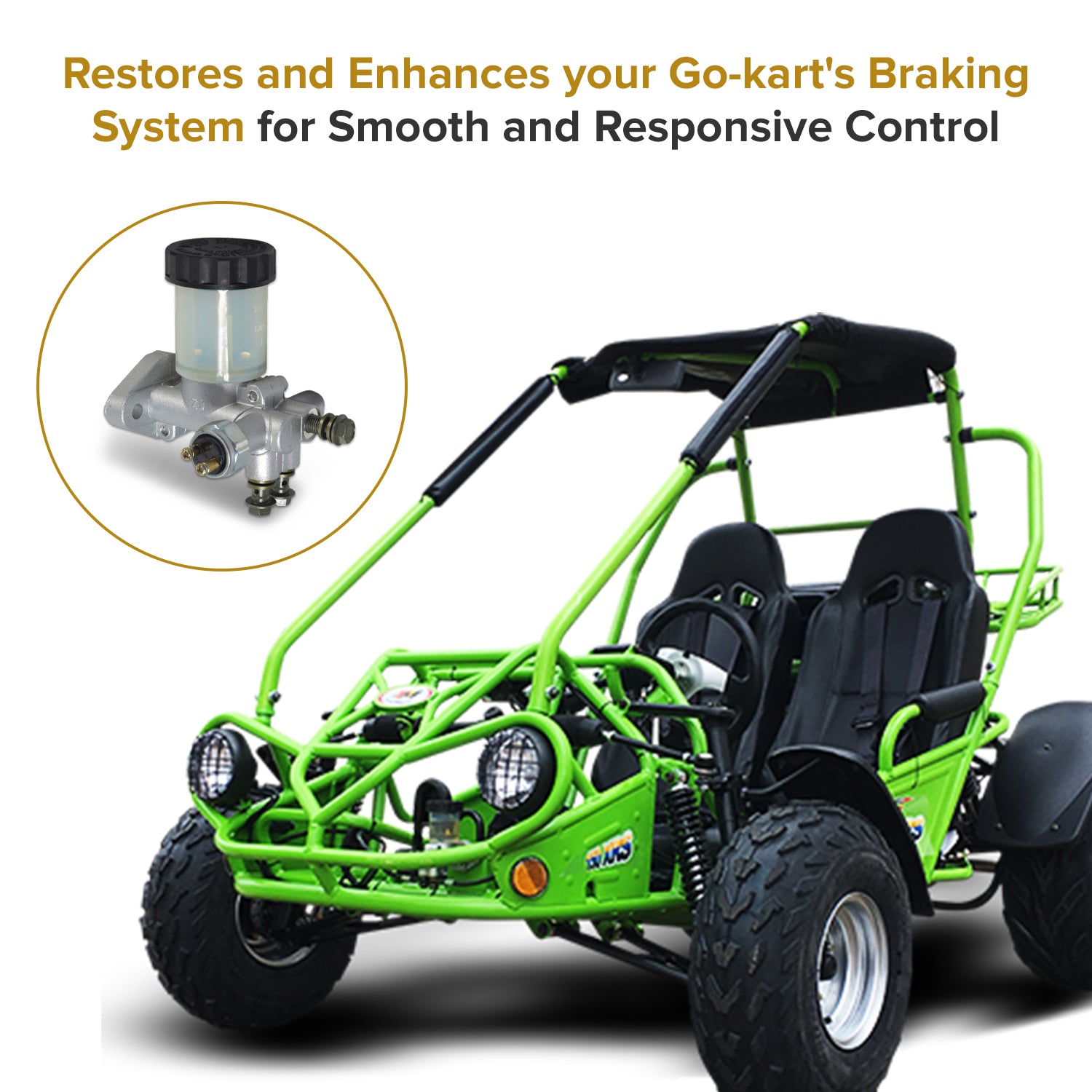 Hydraulic Master Brake Cylinder for 150cc - 250cc Go-Karts & Dune Buggies