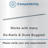 1" Diameter Axle Rod for Go-Karts With Hardware