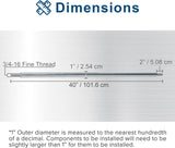 1" Diameter Axle Rod for Go-Karts With Hardware