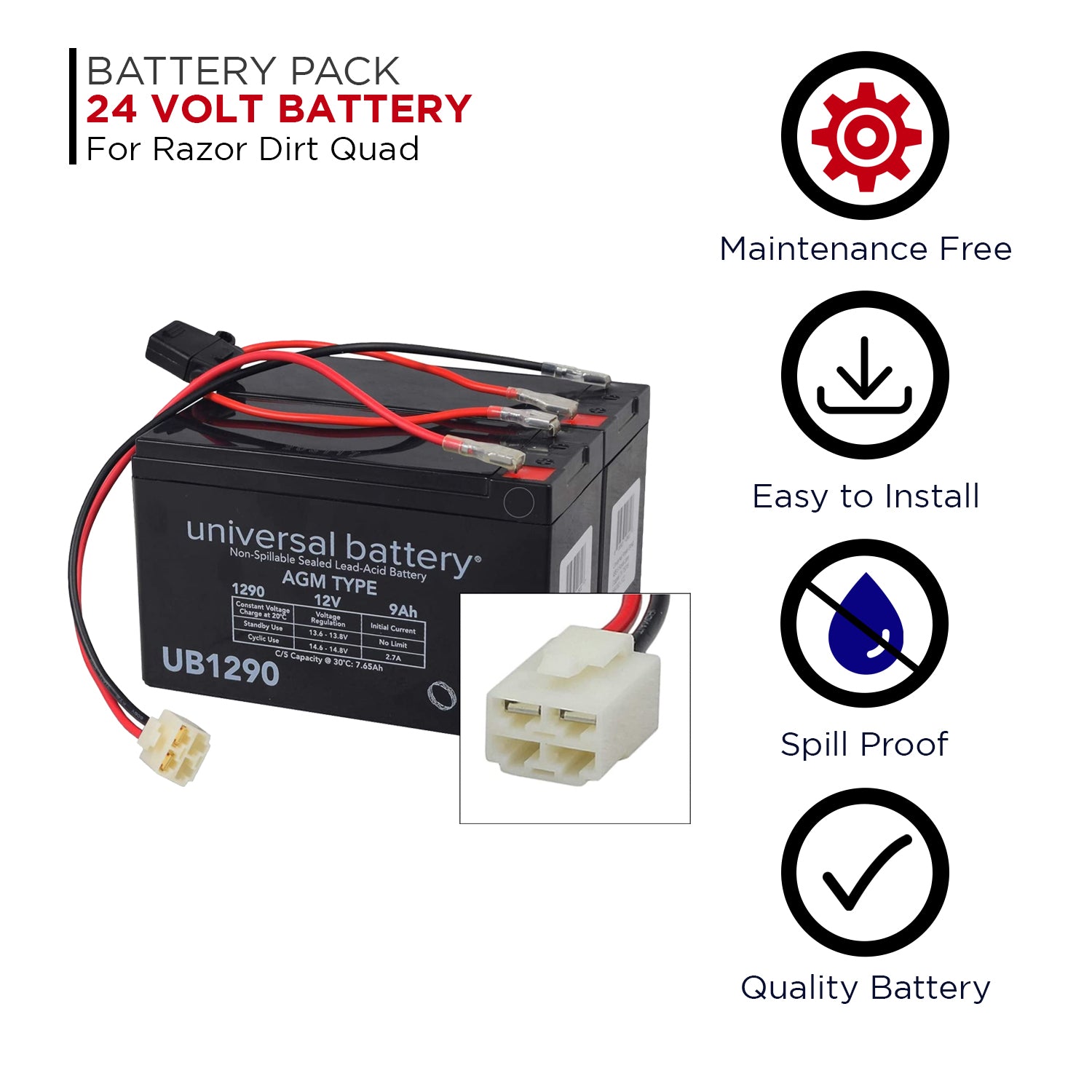 Battery for razor dirt bike hotsell