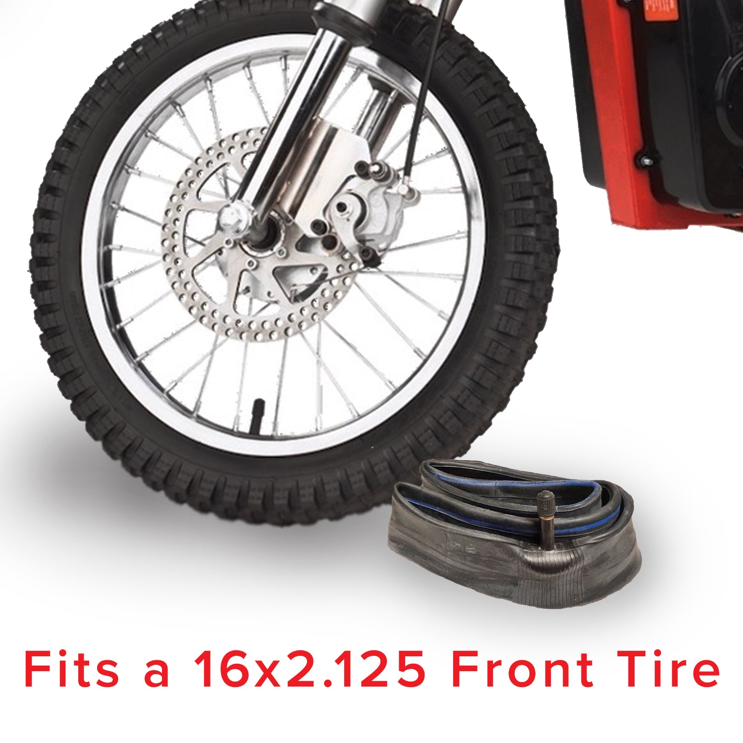 16x2.125 Inner Tube for the Razor MX500 and MX650 Dirt Rocket