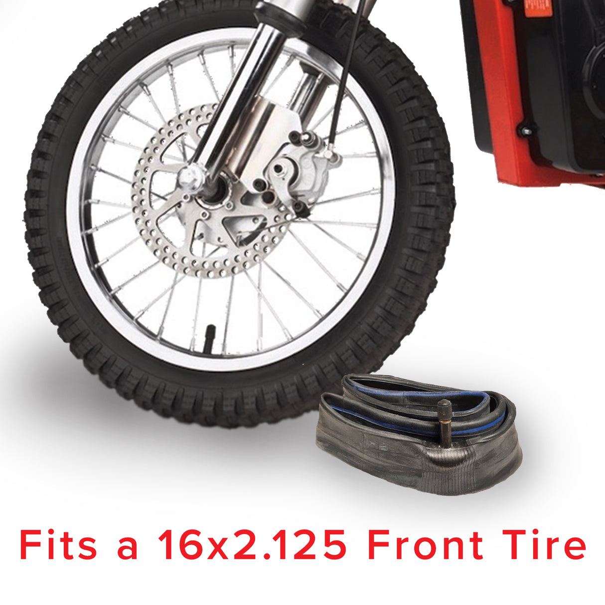 16x2.125 Inner Tube for the Razor MX500 and MX650 Dirt Rocket
