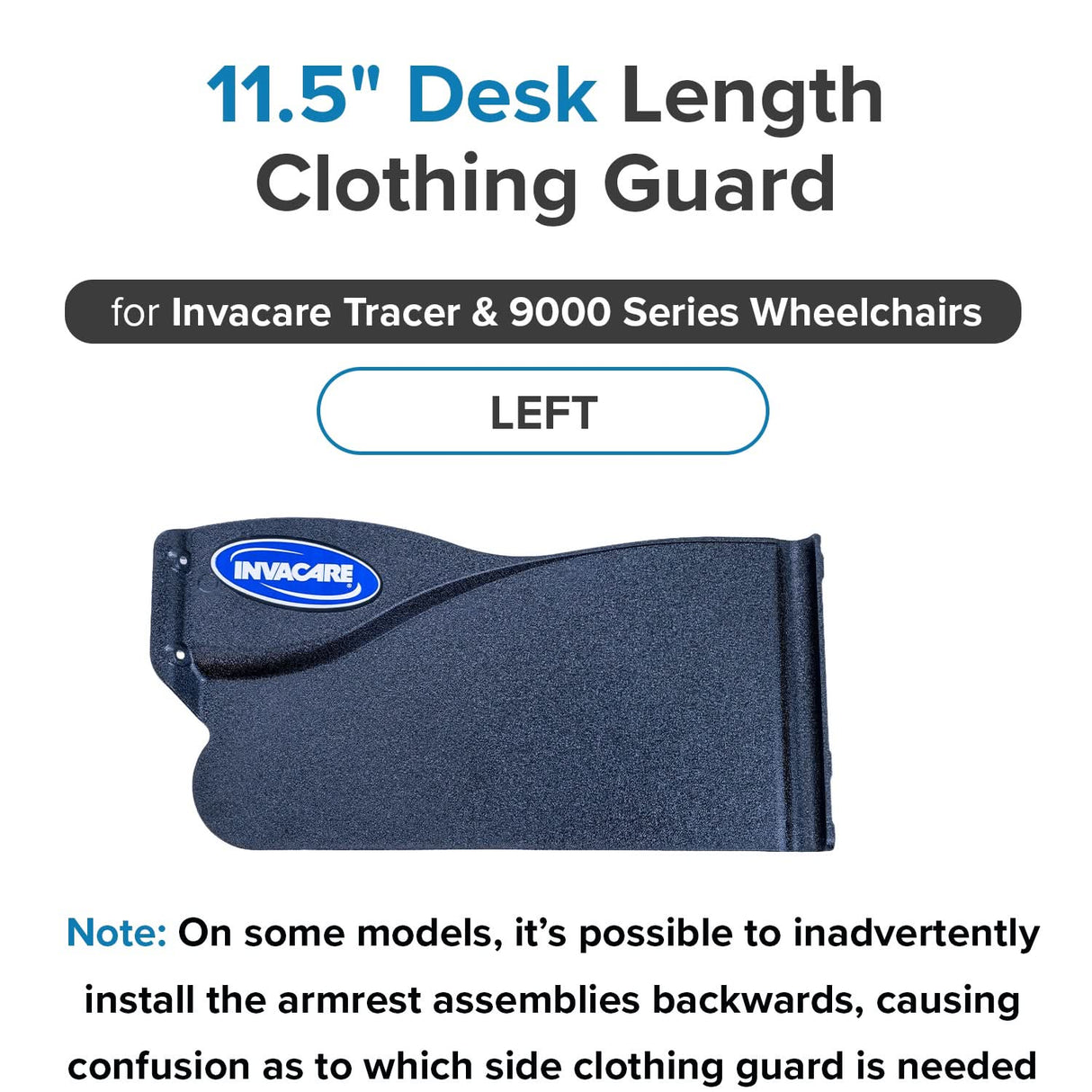 Desk Length Clothing Guard for Invacare Tracer & 9000 Series Wheelchairs