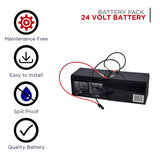 Mongoose, eZip, & IZIP e-Bike 24 Volt 12 Ah Plug & Play Battery Pack