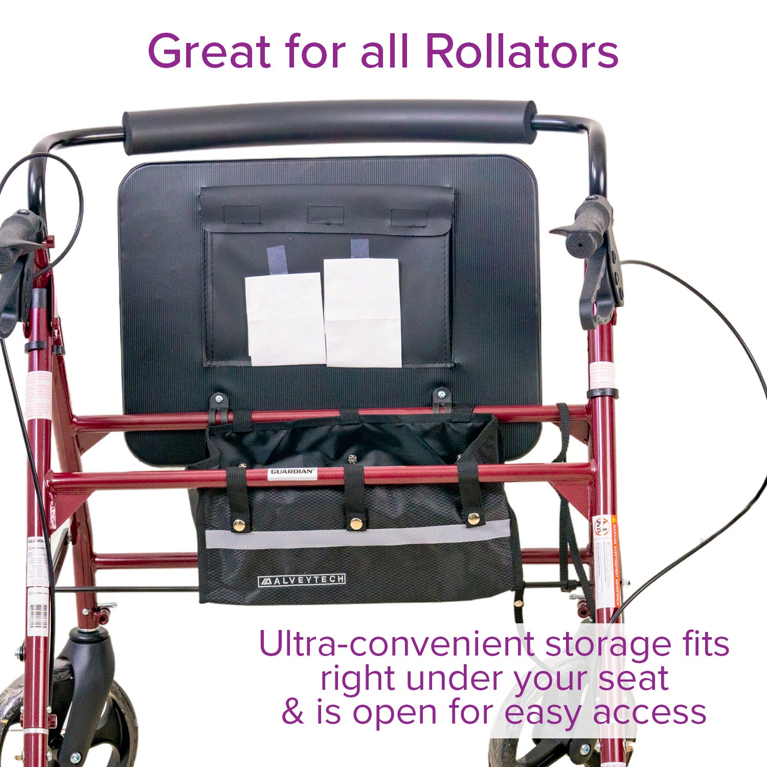 Under-Seat Tote Bag for Drive Medical Rollators 726, 728, & 10261 (9505W1026120)