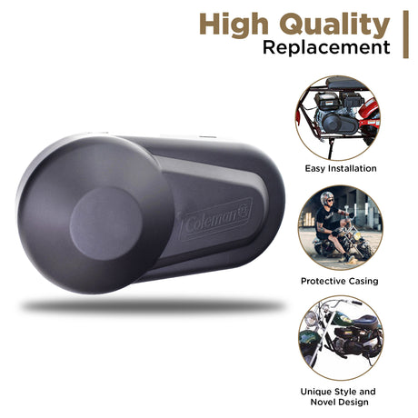 Plastic Clutch Cover with Logo for the Coleman BT200X, CT200U Trail, & CT200U-EX Mini Bikes