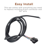 6-Wire Hand Throttle & Grip Set for the ANCHEER an-EB5 Plus Folding Electric Bicycle