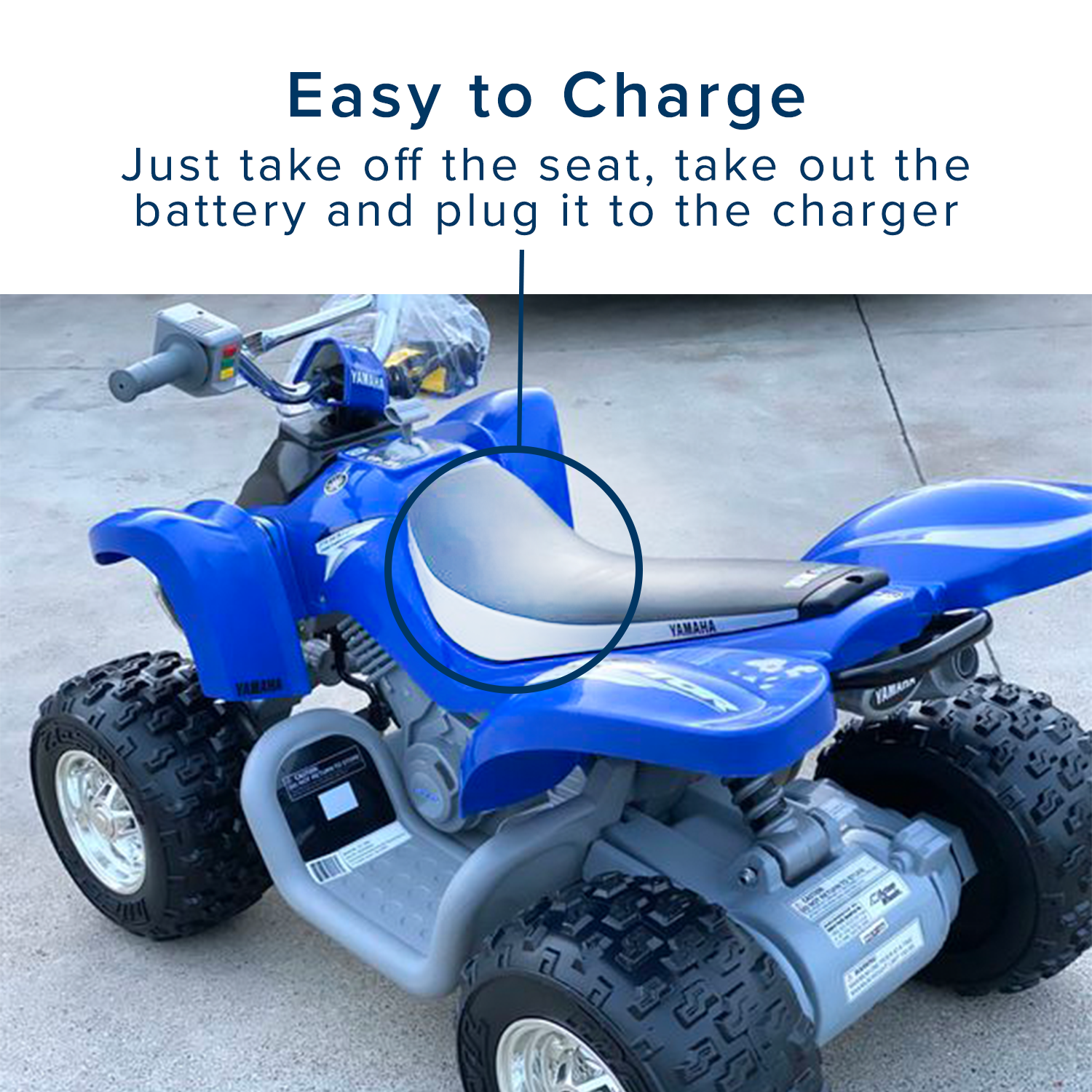 12 Volt 1.0 Amp Battery Charger with B-Type Connector for the Yamaha 12V Raptor 700R Ride-On Toy