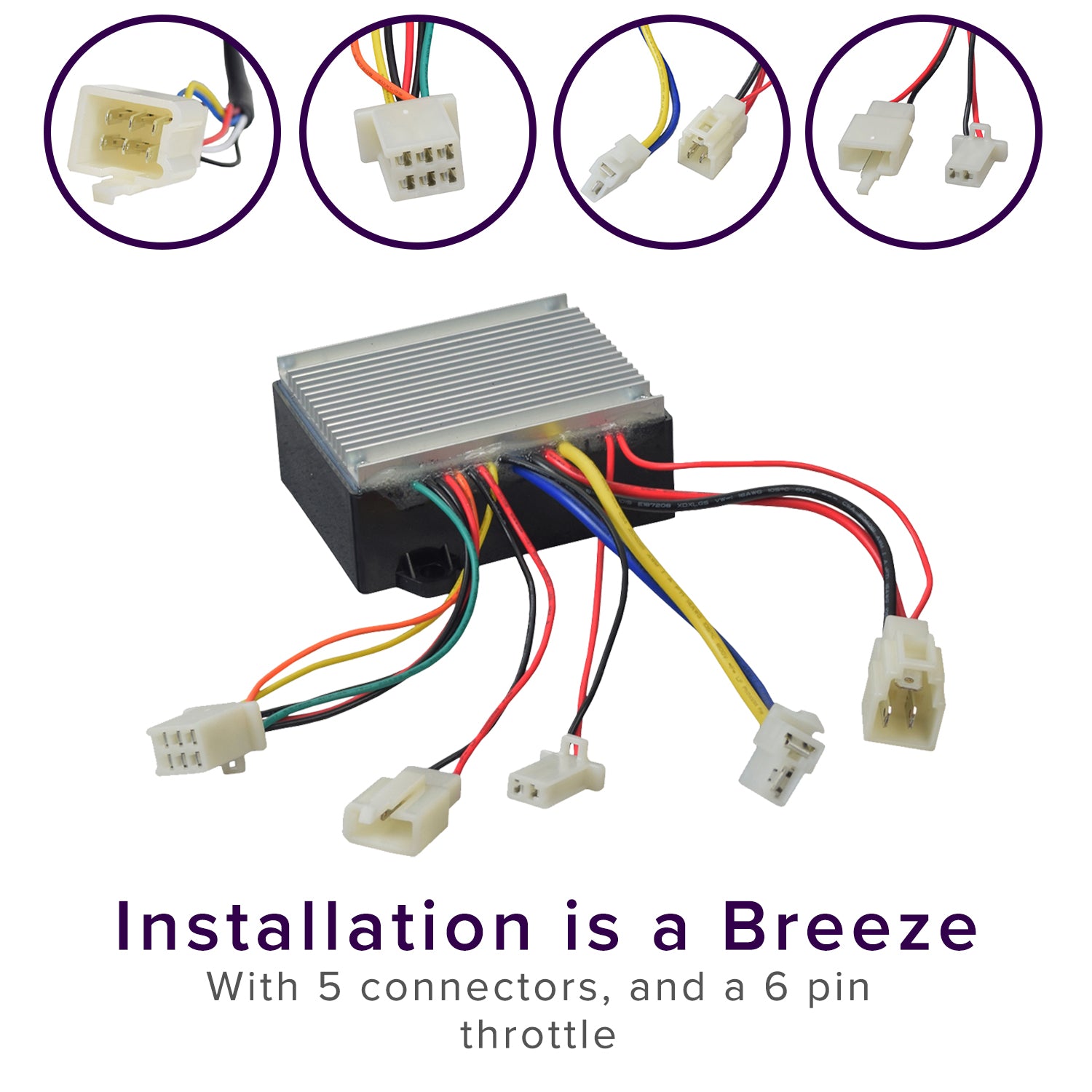 HB2430-TYD6-FS Control Module with 6-Wire Throttle Connector for the Razor Dirt Quad (Versions 11+)