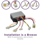 HB2430-TYD6-FS Control Module with 6-Wire Throttle Connector for the Razor Dirt Quad (Versions 11+)