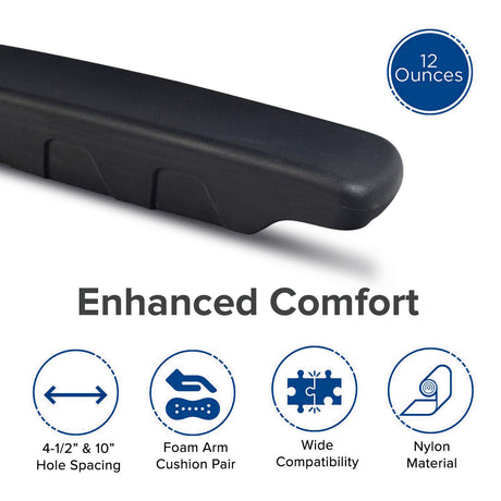 Black Vinyl Full Length Armrest Pad for the Jazzy Select Elite with the Comfort Seat