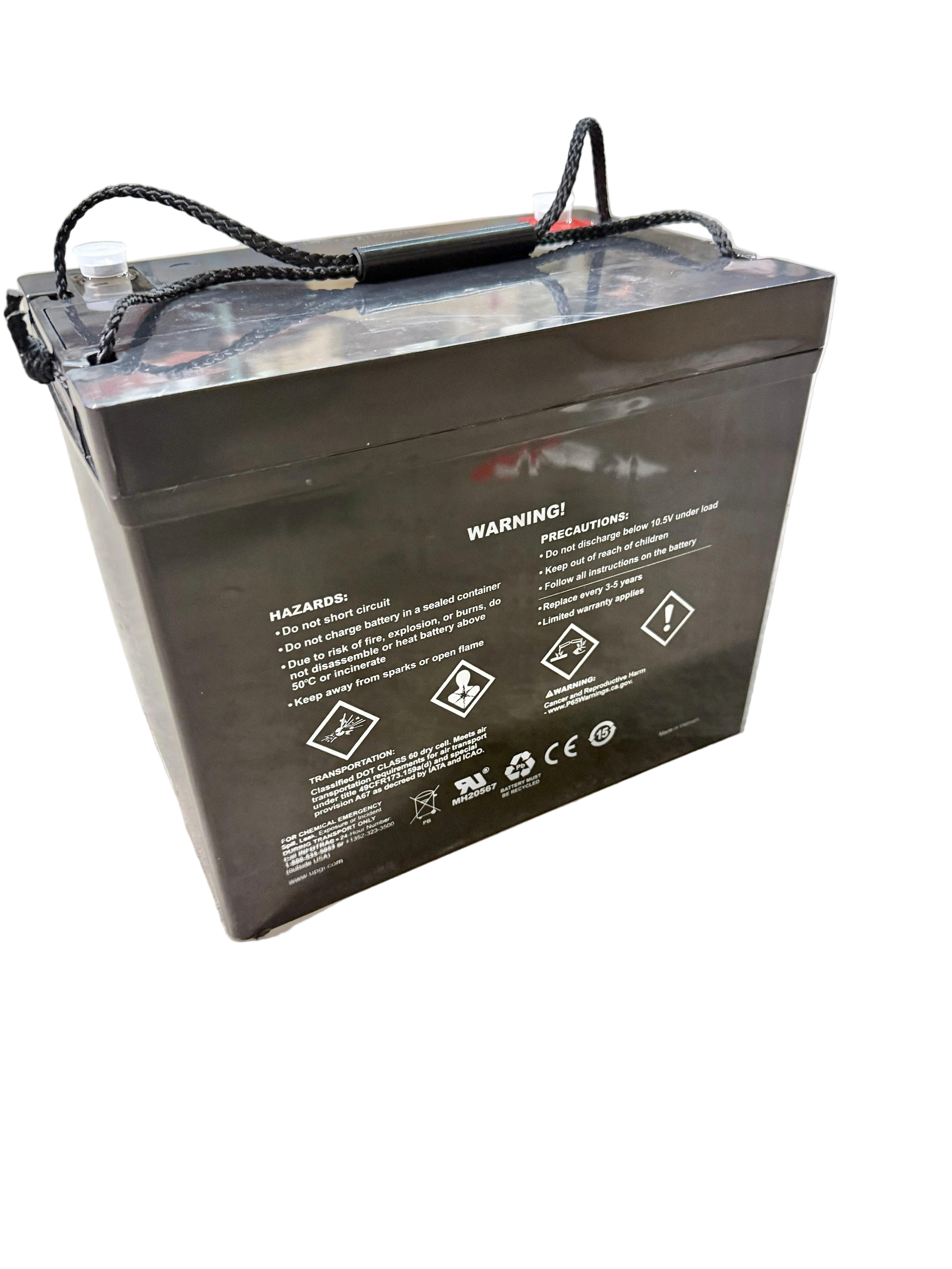 Group 24 (75 Ah) 12 Volt UB12750 AGM Scooter Battery Pack with Screw Terminals