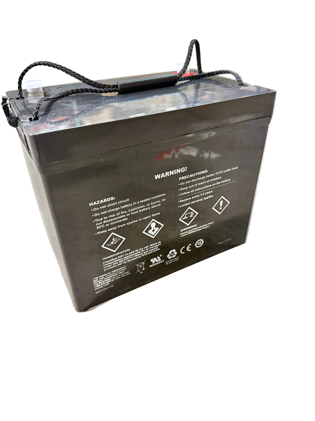 Group 24 (75 Ah) 12 Volt UB12750 AGM Scooter Battery Pack with Screw Terminals