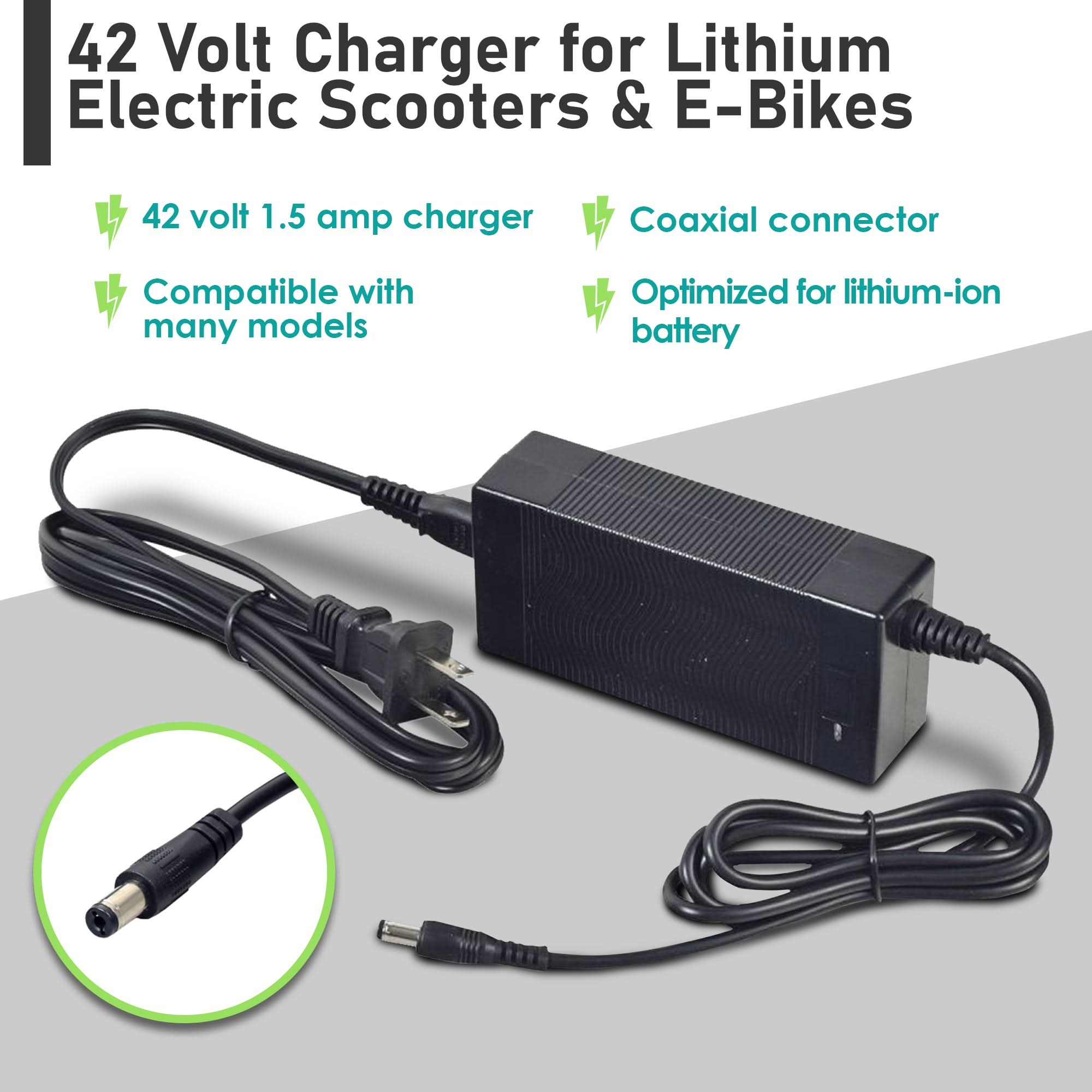 bicycle charger electric 42 Volt Charger for Swagtron EB Series Electric Bikes