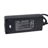 Underside view of the charger housing showing the UPG specification label