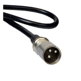 Black cable with silver XLR connector for off-board charging on the Golden Companion HD (GC540)