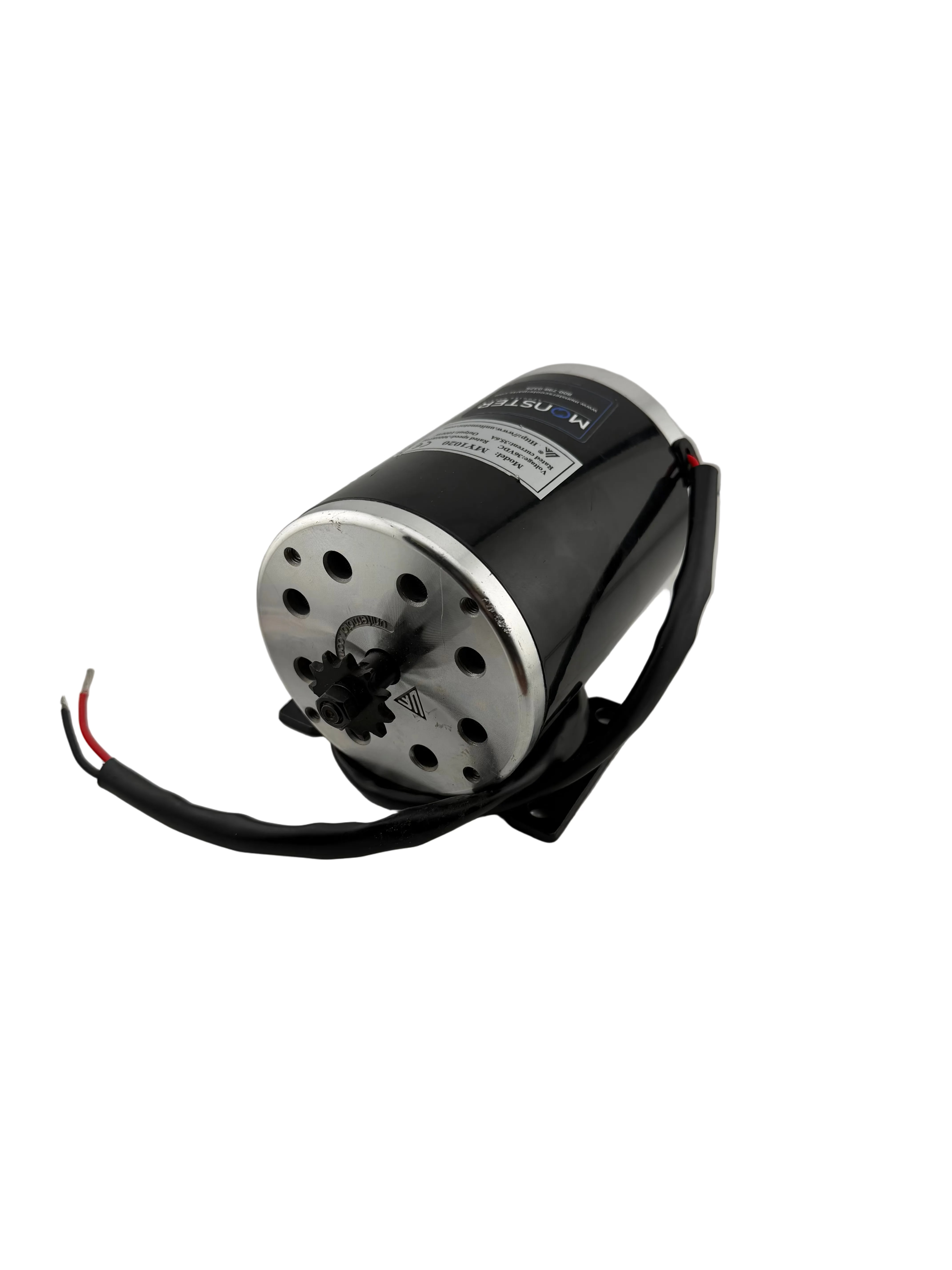 36 Volt 1000 Watt MY1020 Electric Motor with 11 Tooth 8 mm 05T Chain Sprocket & Bracket for Scooters, Bikes, & Go-Karts (Blemished)