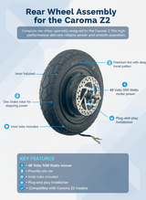 48 Volt 500 Watt Hub Motor & Rear Wheel Assembly for the Caroma Z2 Electric Scooter
