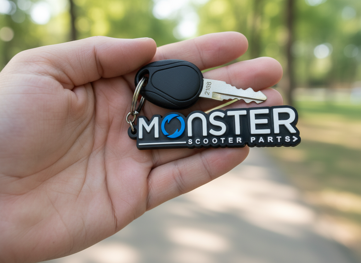 Keychain with 'Monster Scooter Parts' logo Caroma Z2