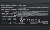 54.6 Volt 2.0 Amp Coaxial Lithium Battery Charger for Caroma P1, P5, & P7 Electric Scooters