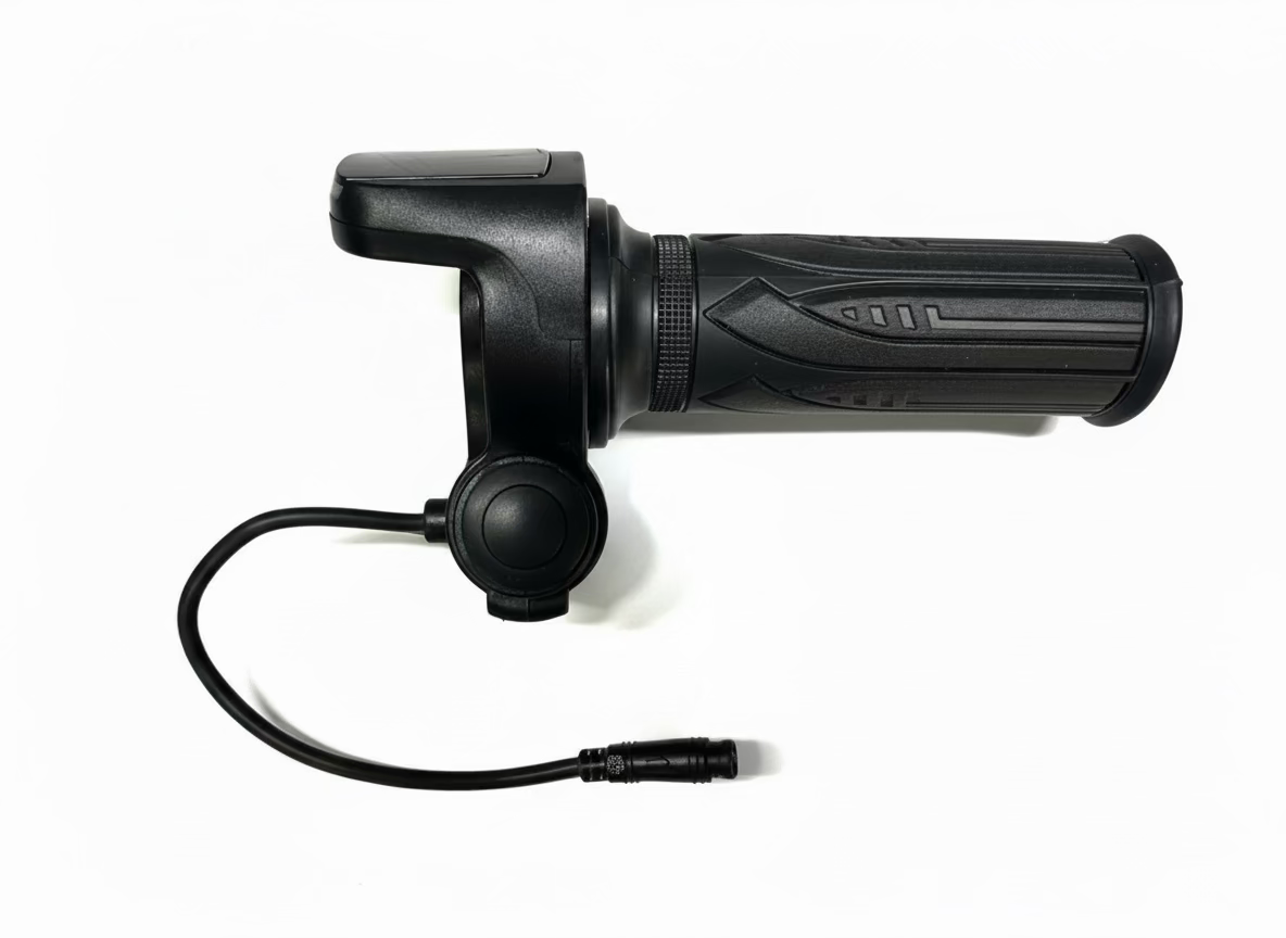 Black scooter throttle grip for Caroma P1 5 P7 round connector with light switch