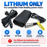 ELE2506208 - 24 Volt 2 Amp Lithium-Ion Battery Charger for the Jazzy Carbon, Carbon 27, & Carbon HD