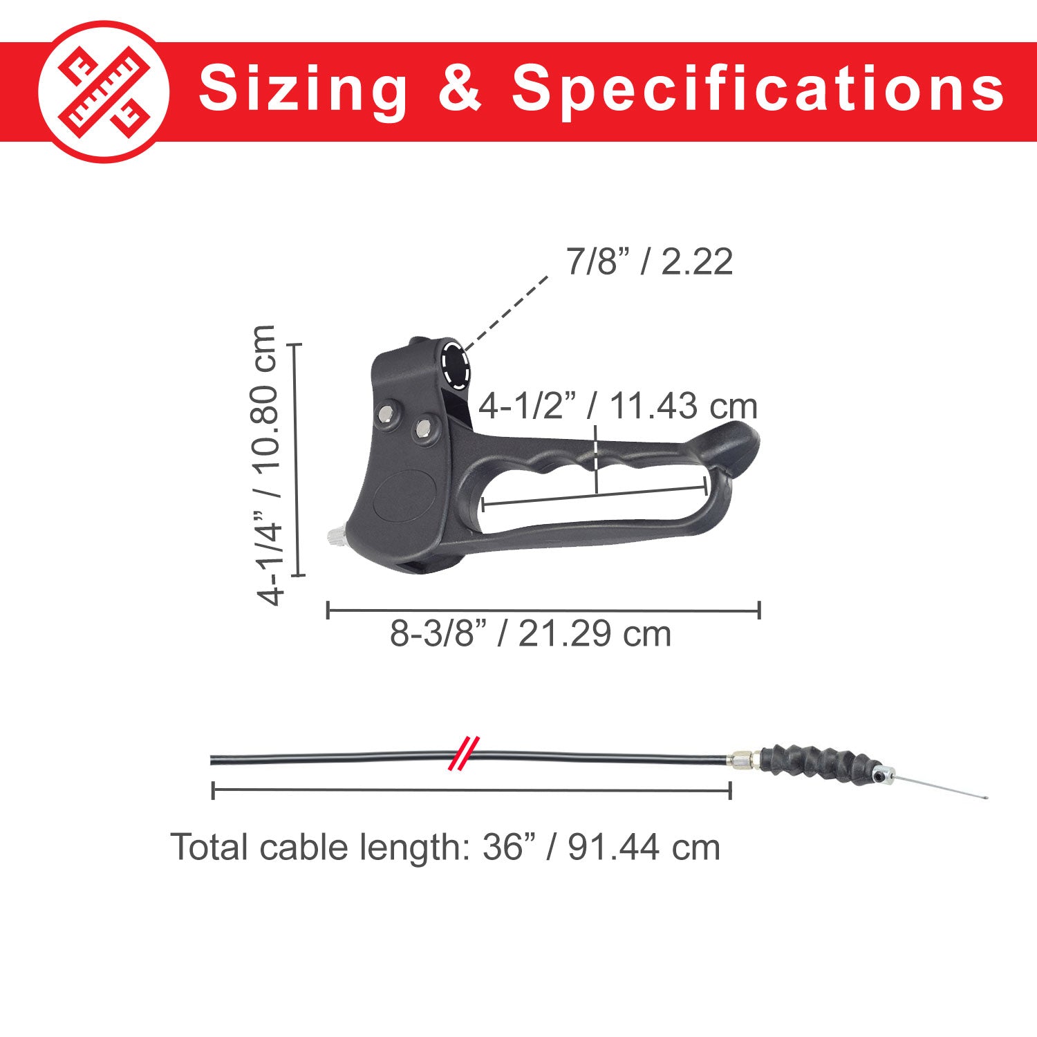 Hand Brake for Drive Medical 795 & R800 Rollators with 2M Prefix (9502f1025701)