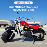 Black & Red Seat for the Baja MB165 & Falcon Mini Bikes