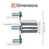 4" x 4" Go-Kart Live Axle Hub with 1" to 3/4" Step-Down