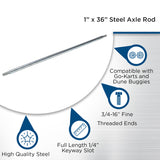 1" Diameter Axle Rod for Go-Karts