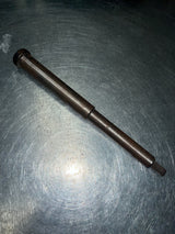 9.20 Sprocket Shaft for the Realtree RTK200 196cc Go-Kart (Blemished) shown on a table, featuring a stepped rod with an M10-1.25 threaded end and slight surface rust.