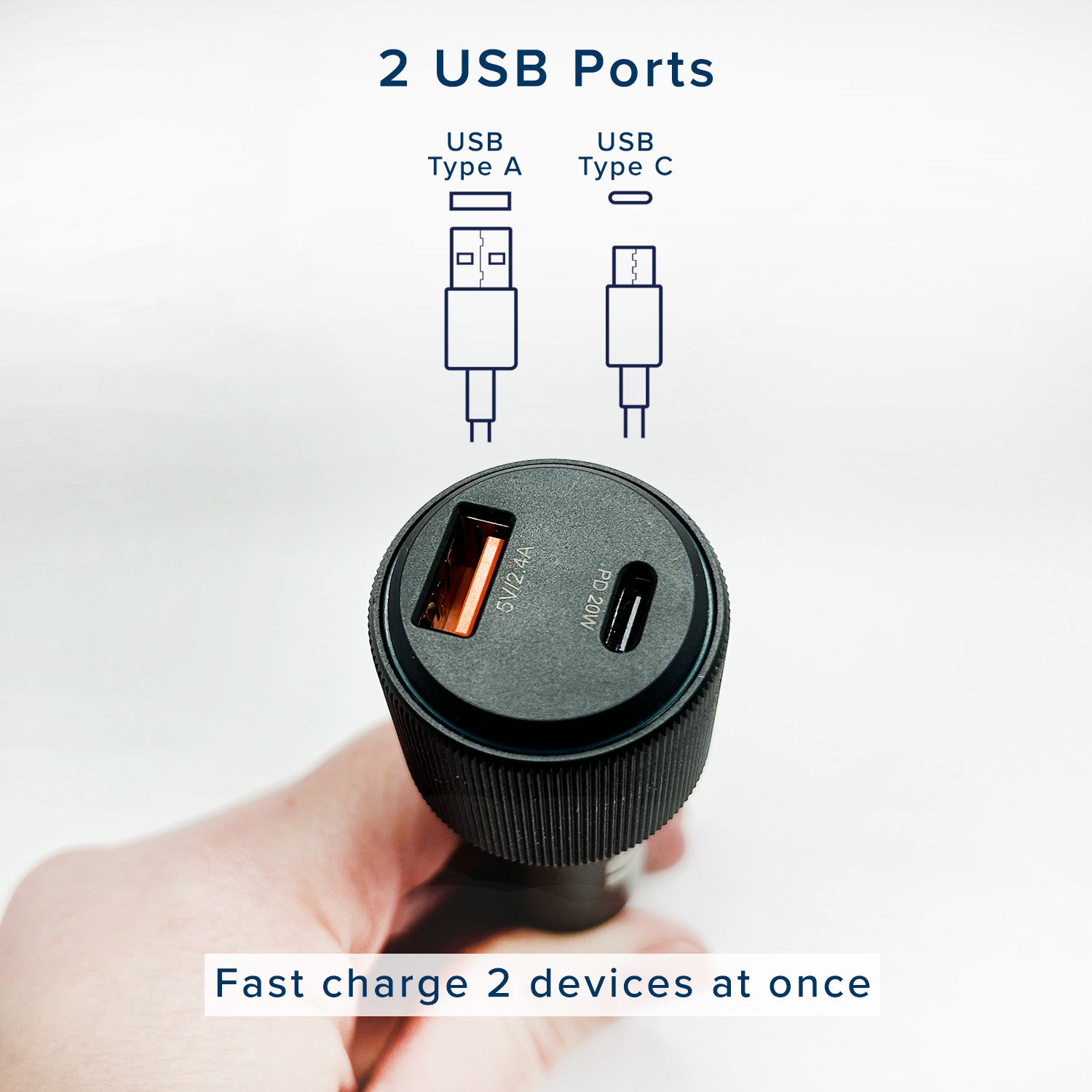 XLR Charging Adapter with Dual Ports USB-A & USB-C for Scooters & Power Chairs