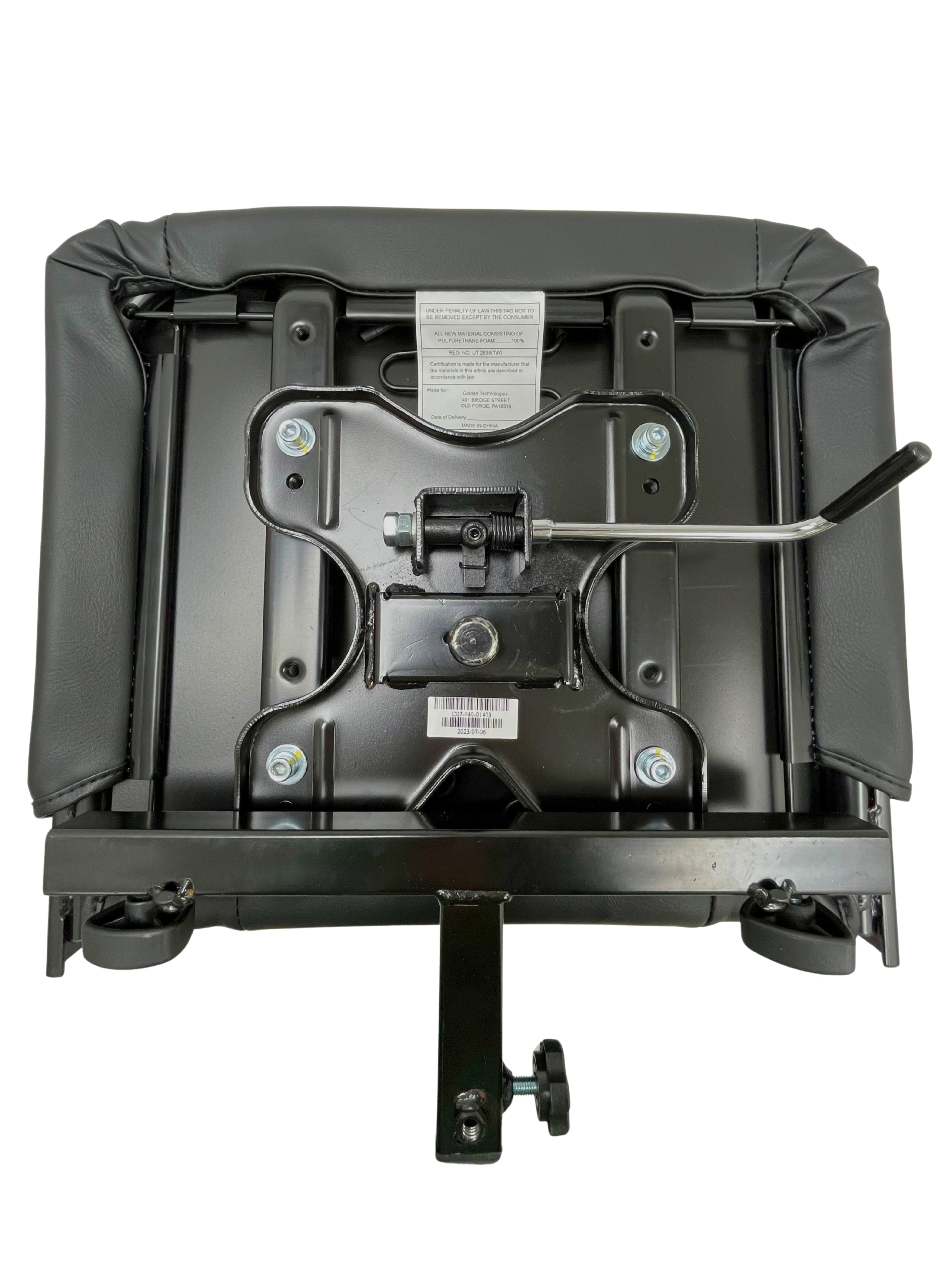 20"x18" Seat Assembly for the Golden Technologies Buzzaround EX (GB118/GB148) (SMJ-BLK-2018-B20)