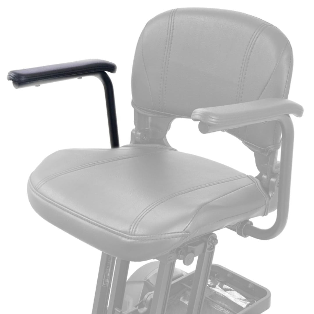 Right armrest highlighted on the Golden Buzzaround CarryOn seat